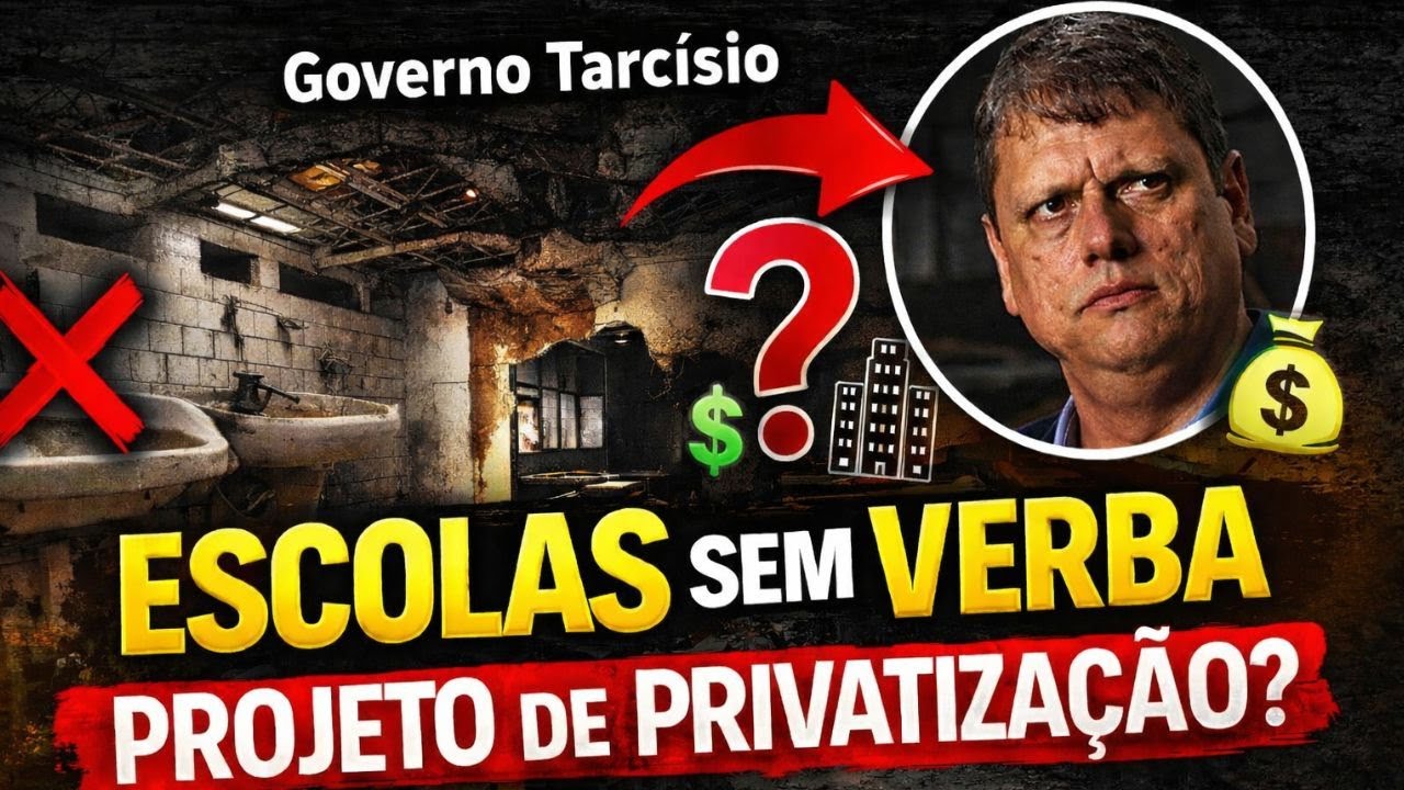 ESCOLAS DE SP SEM VERBA: INCOMPETÊNCIA OU PROJETO DE TARCÍSIO?