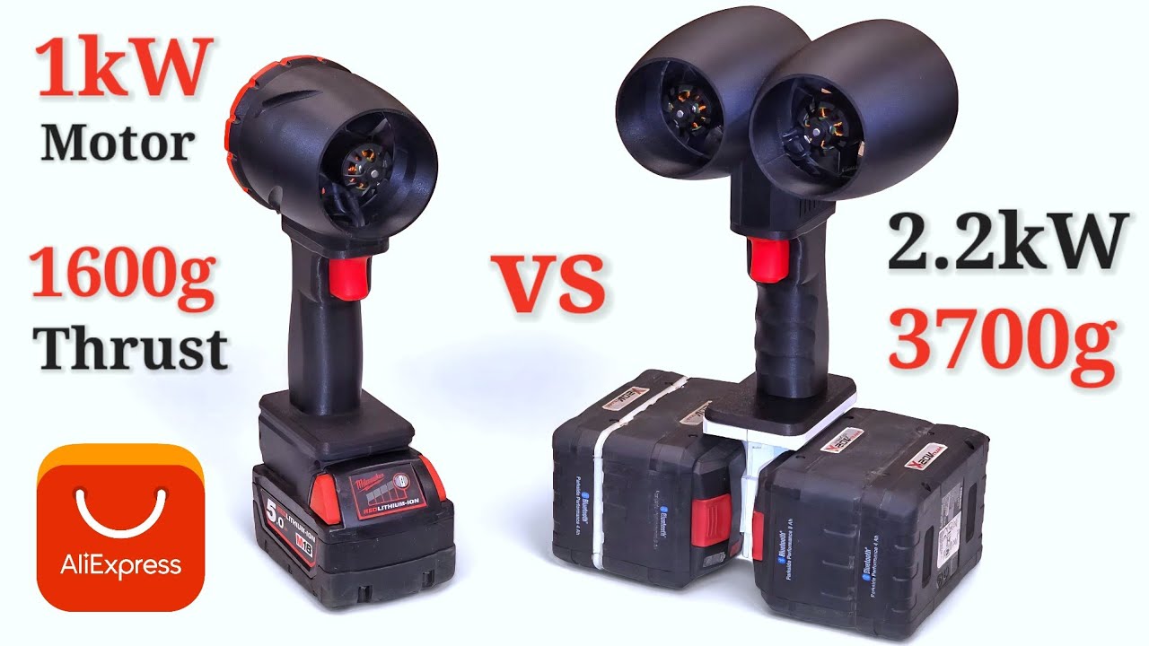 This Dual-Motor Turbo Jet Fan from Aliexpress works with PARKSIDE Batteries!