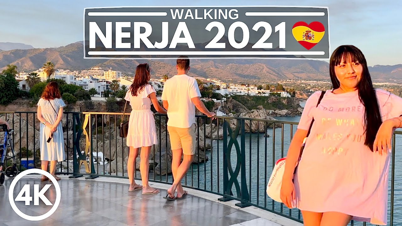 🇪🇸 NERJA, Spain - Evening Walk - September 2021 - 4K-HDR Walking Tour Málaga