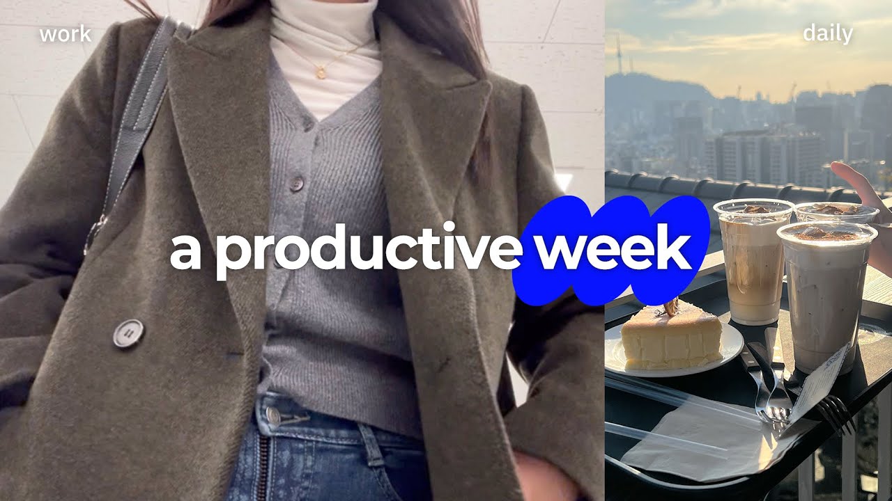 (EN/JP) 직장인 브이로그 | 출근룩 OOTD | 다이어리에 진심인 디자이너📓 | 어쩌다 미라클 모닝 | 라룸 리버서블 메이비무스탕 언박싱✨ | 불금에 카공하러 가는 사람✍🏻