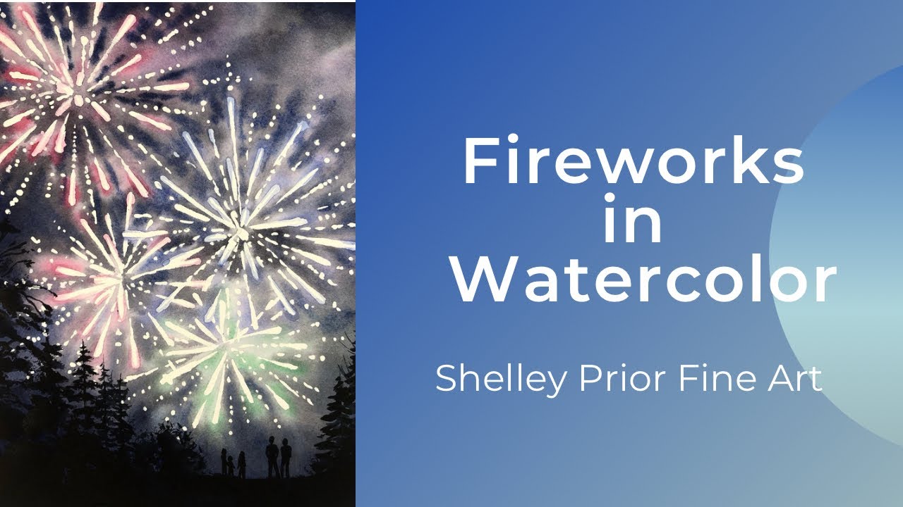 Fireworks in Watercolor