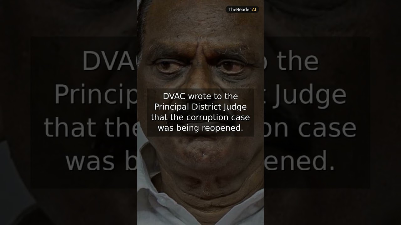 Corruption case against former minister R Vaithilingam reopened by DVAC | #Shorts