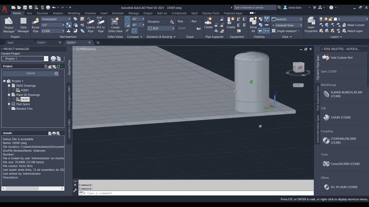 Plant 3D - Modelagem 3D - Parte 1