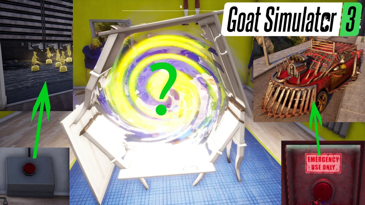 Geheimer Loot Raum, Schweden Portal, Ende der Welt Auto - Goat Simulator 3 - 06