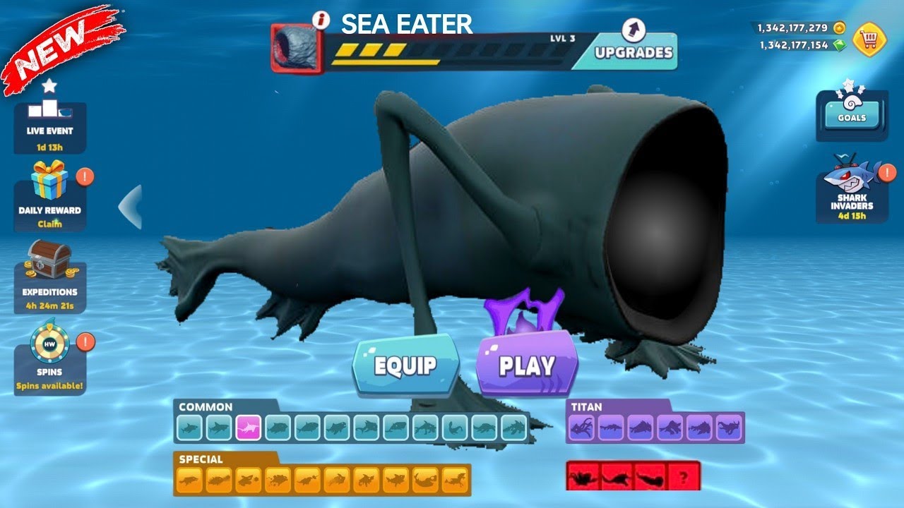 Hungry Shark Evolution - New Sea Eater Coming Soon All Shark Unlocked - Hungry Shark