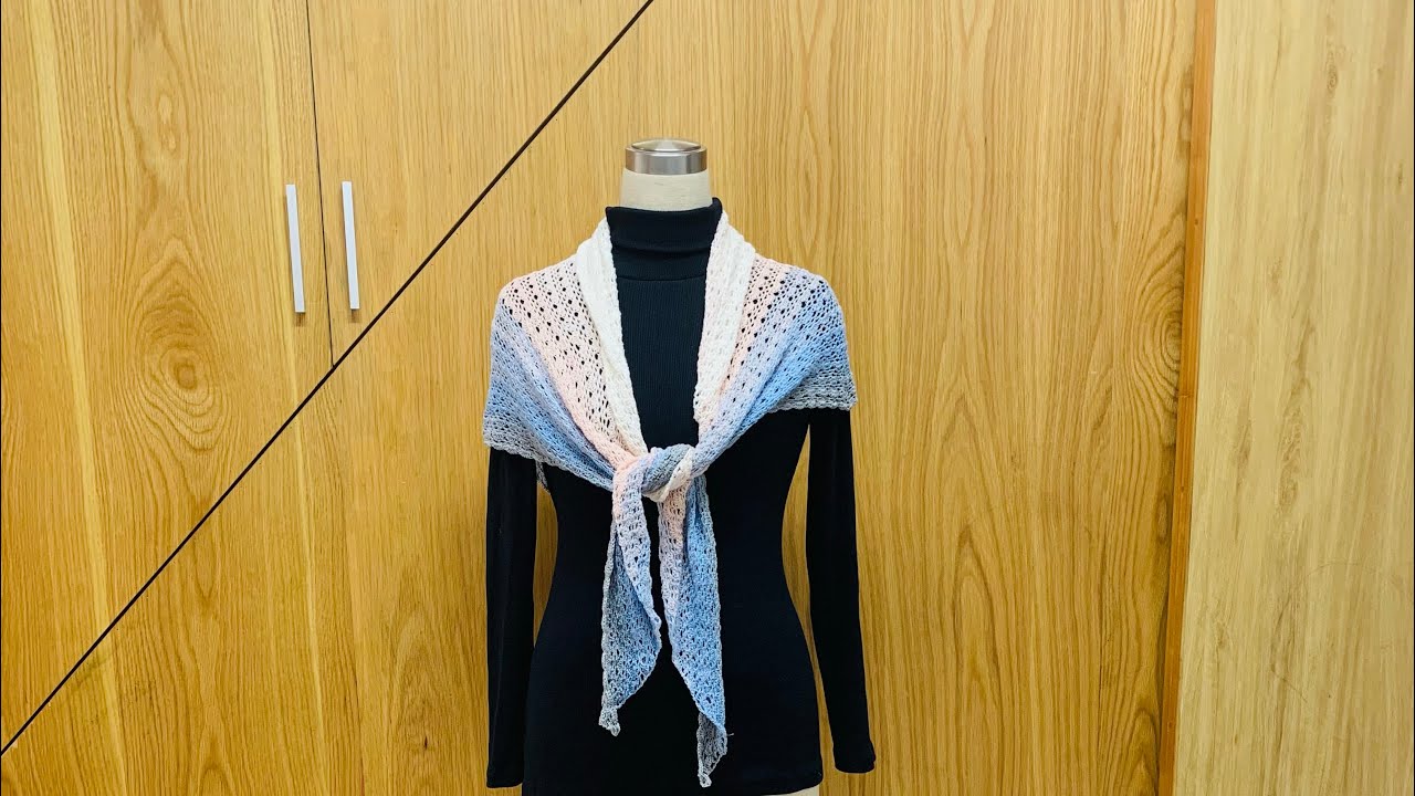 82. HƯỚNG DẪN MÓC KHĂN CHOÀNG BẰNG SỢI CẦU VỒNG BABY- Vân vũ- crochet shawls