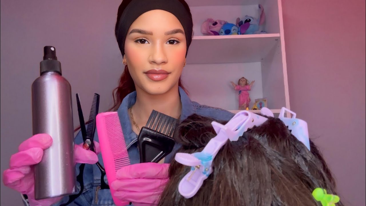 ASMR Tú mama te arregla el pelo después de una mala experiencia escolar 💔🐛✂️