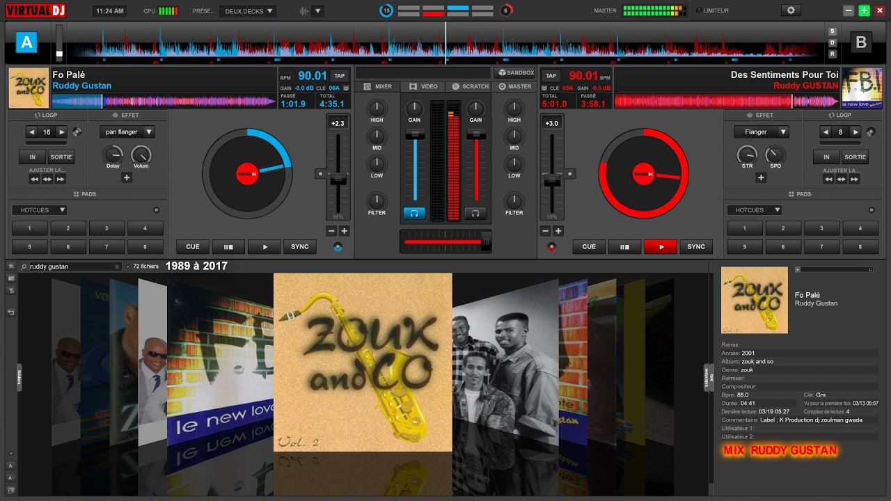 Mix Ruddy Gustan de 1989 à 2017