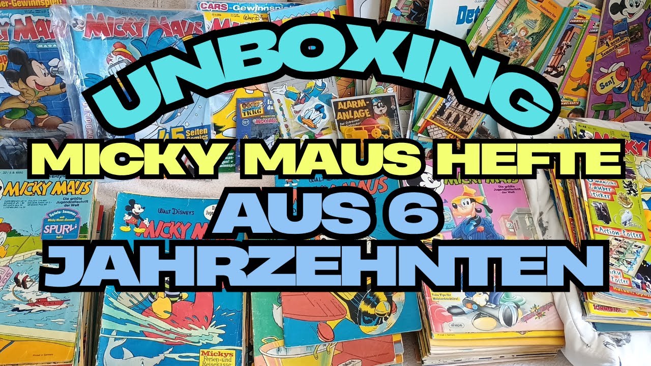 Micky Maus Hefte aus 6 Jahrzehnten - Mickey Mouse magazines from 6 decades