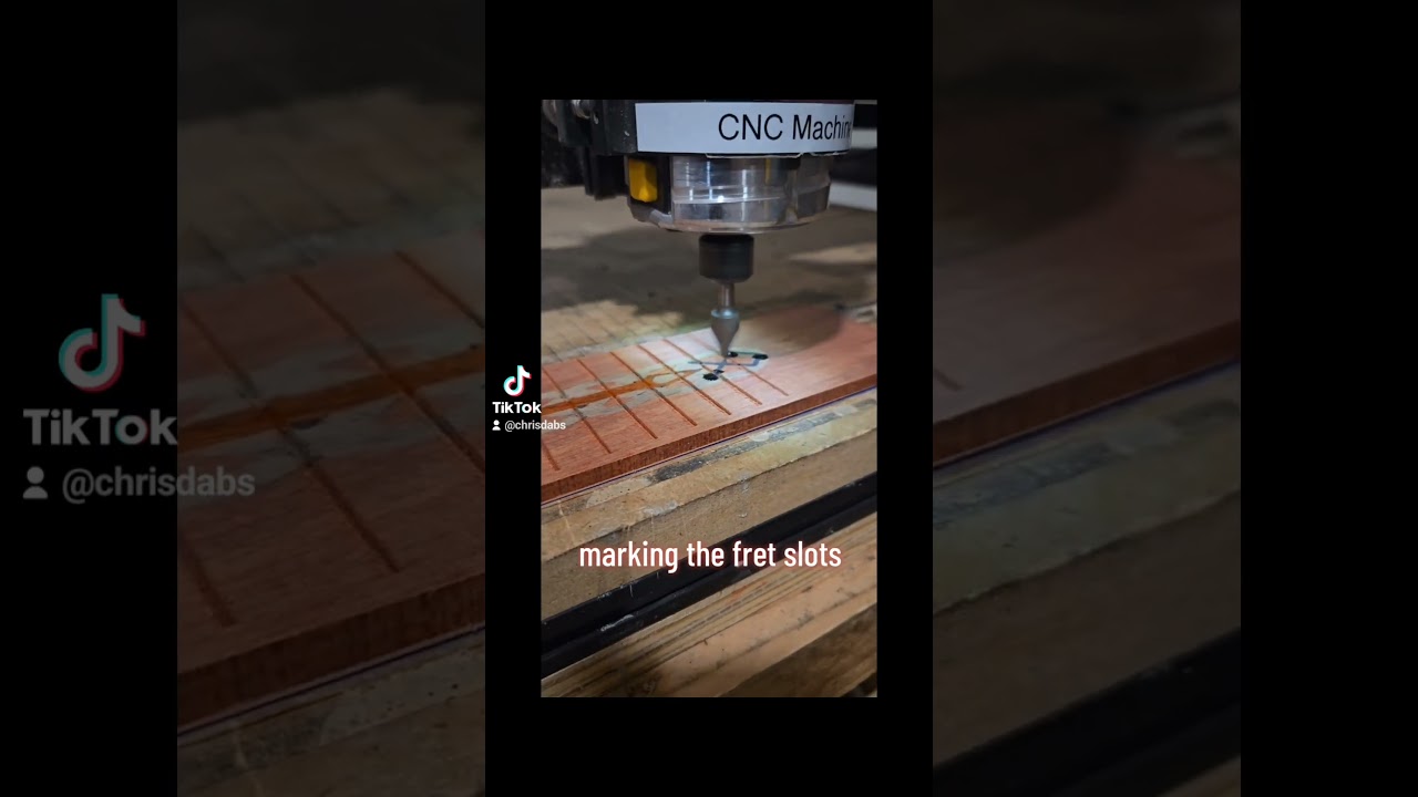 Marking the fret slots #customguitars #woodworking #guitarshop #guitarworkshop