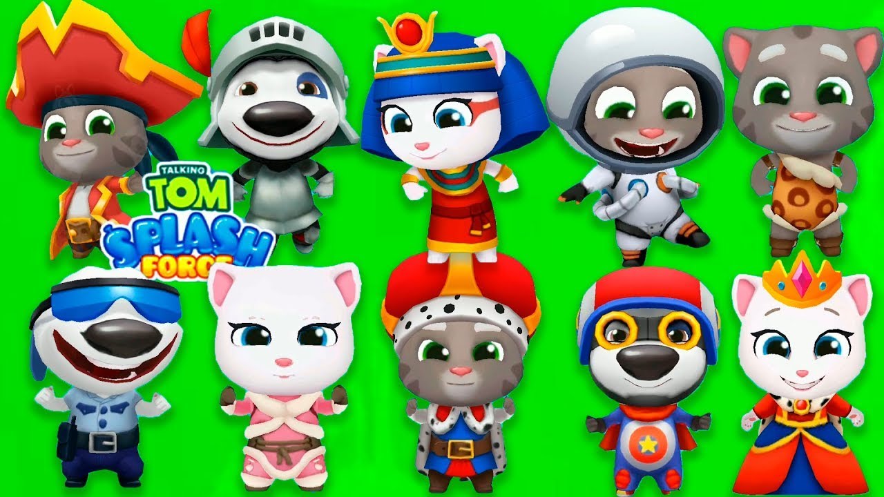 TALKING TOM SPLASH FORCE - All characters - Gameplay, Android Mobile