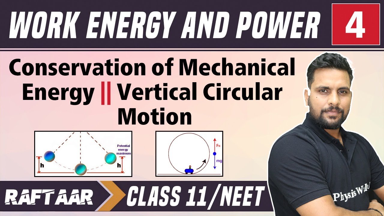 Work, Energy and Power 04 | Conservation of Mechanical Energy | Vertical Circular Motion | Class 11