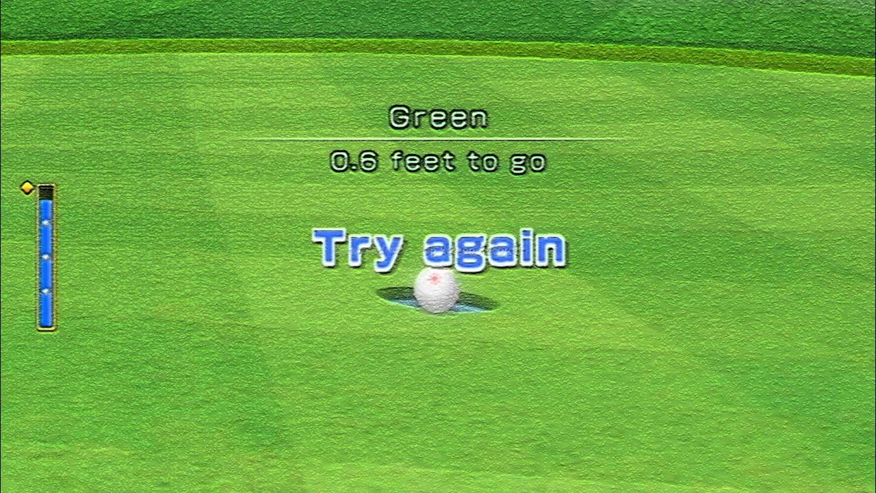 Wii Sports Golf PUTTING - Close, Close, Close, Closest, KERPLUNK !