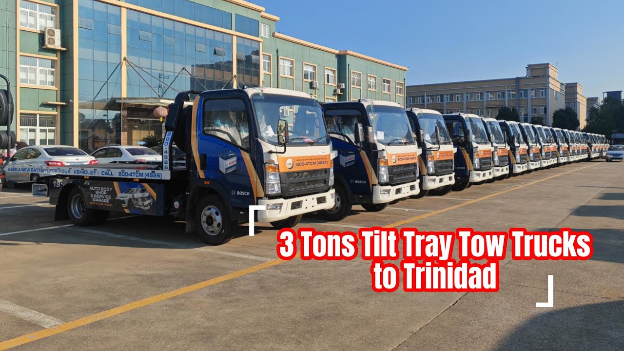 3 Tons Tilt Tray Flatbed Tow Trucks 20 units to Trinidad for Roadside Resuce