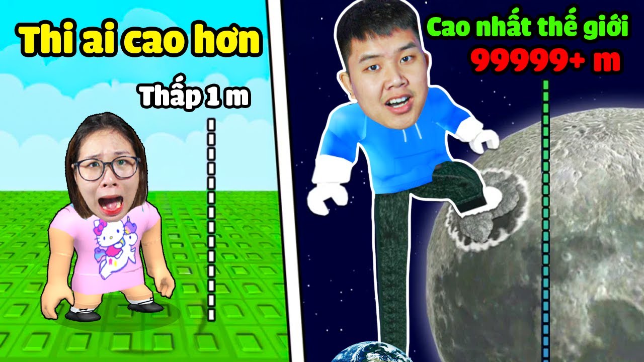 Thi ăn xem ai cao hơn rồi ngã xuống kiếm tiền ? bqThanh Cao Tới Vũ Trụ , Ốc Lùn Tịt