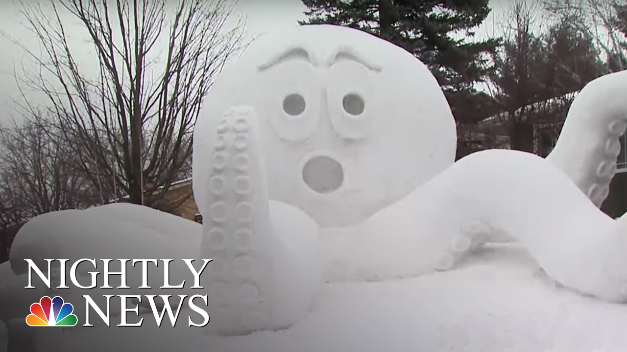 Minnesota Brothers Build Giant Snow Sculptures for a Cause | NBC Nightly News