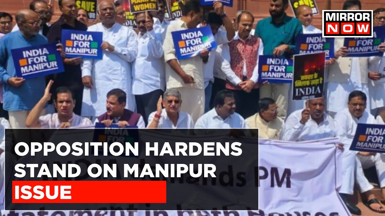 Monsoon Session 2023: NDA-INDIA Face-Off At Gandhi Statue Amid Tensions Over Manipur | Top News