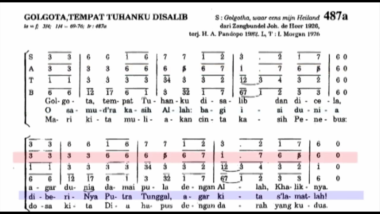Alto PS 487a Golgota Tempat Tuhanku #lagumisa  #satbguides  #gereja  #lagukoor  #prapaskah