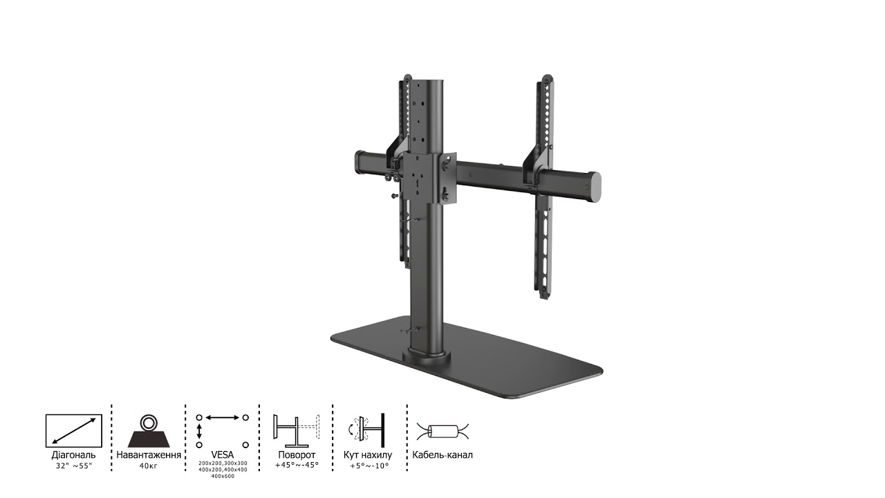 НАСТОЛЬНАЯ ПОДСТАВКА ДЛЯ ТВ И МОНИТОРА ITECH KFG-3