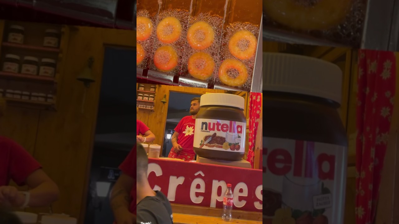 Crapes & Doughnut 😳😍 Swiss chocolate Nutella 🍫🤪 @Luckyswiss1 #wow #myswitzerland #viral