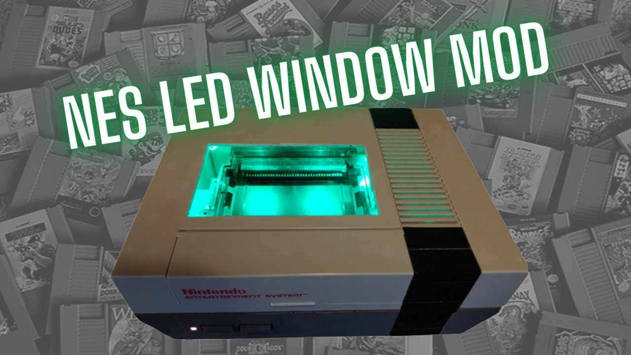 NES LED Window Mod - LED Strips Inside Your NES Console! Cart Window !
