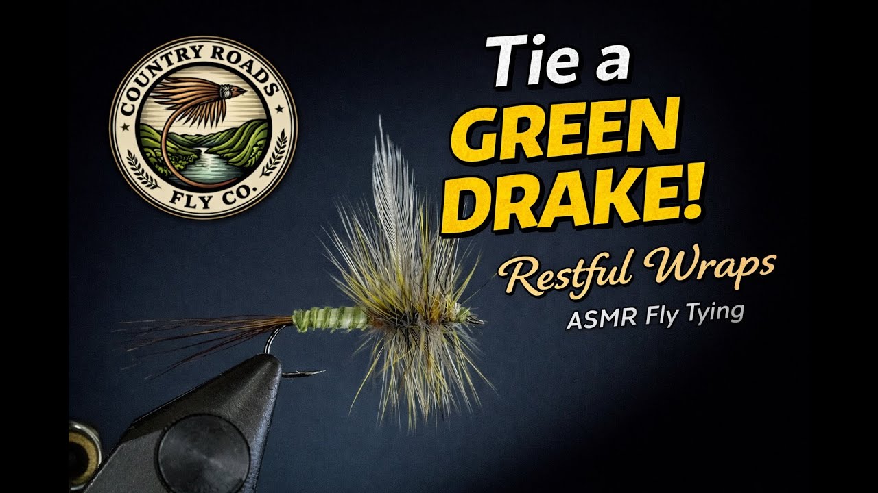 Green Drake - Restful Wraps | ASMR Fly Tying | Country Roads Fly Company