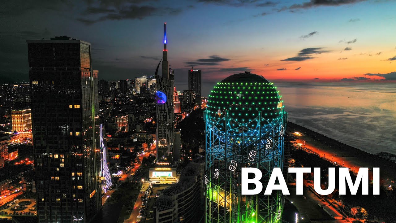 Nocne Batumi z drona 4K | Mavic 2 Pro