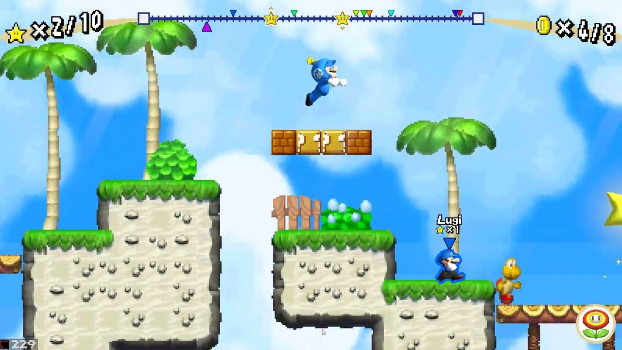 Playing mario vs luigl online ! what part again forgot its ok