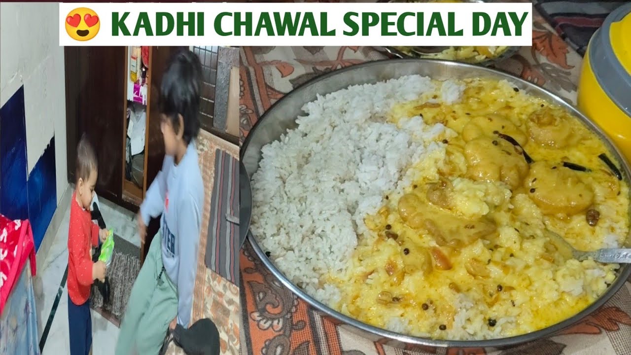 Aaj Ka Din Simple Tha, Par Kadhi Chawal Ne Dil Jeet Liya ❤️#KadhiChawal#DesiFood#FamilyVlog