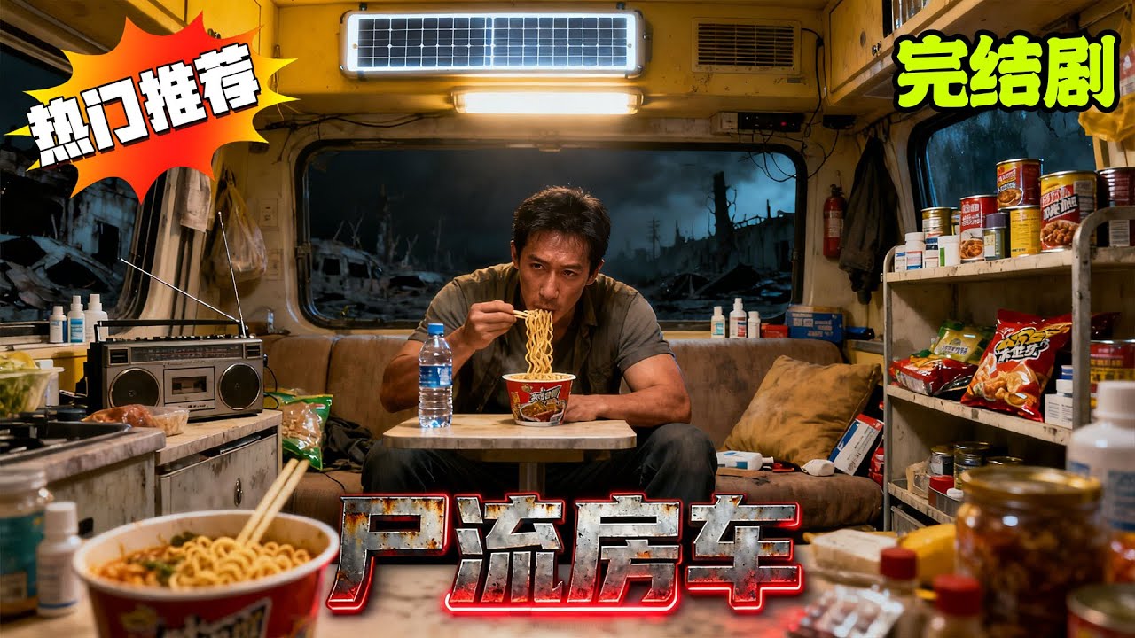 末日丧尸完结爽剧︱察觉丧尸病毒将至，防盗门店主弃店改装加固重卡，装太阳能囤满生存物资【尸流房车】#短剧 #ai剧 #ai真人剧 #天天剧场 #末日 #逆袭