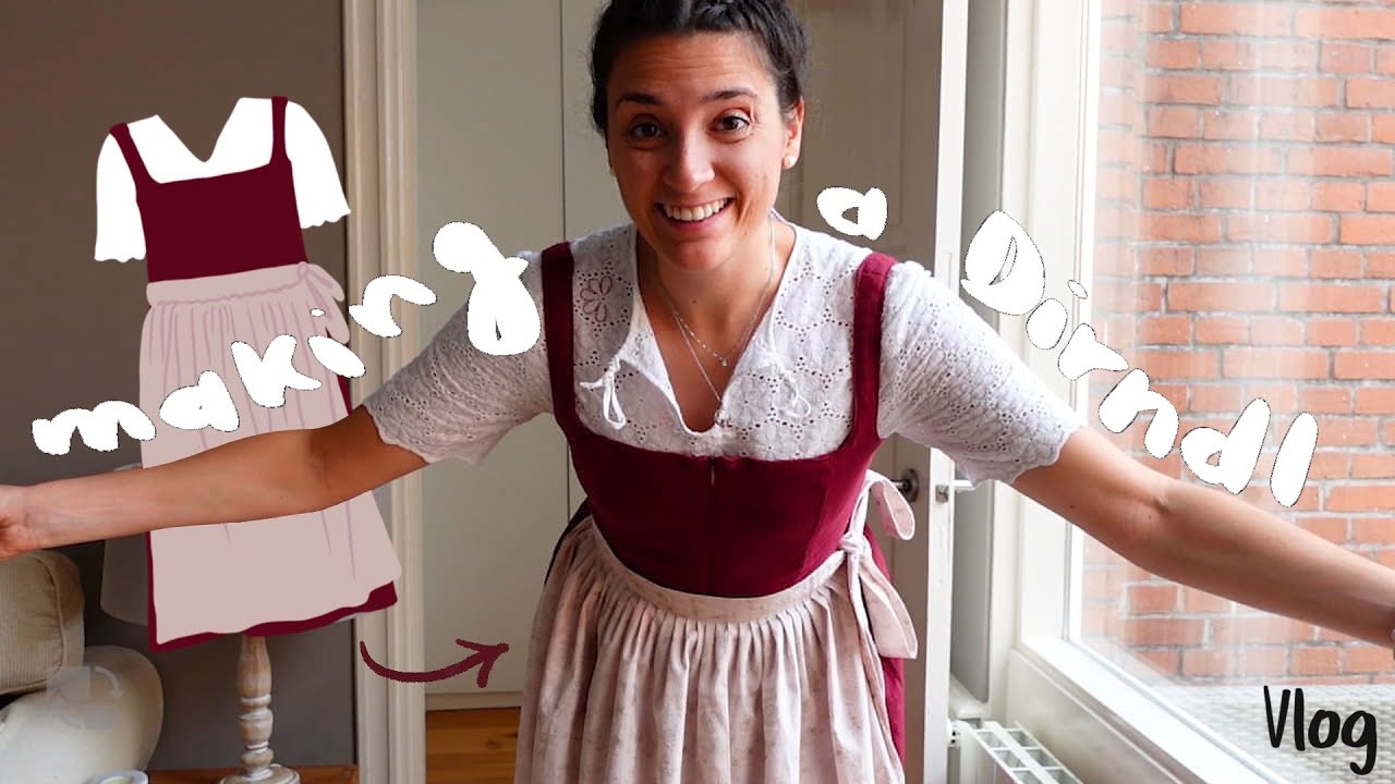 Making a modern version of the Dirndl to go to Oktoberfest | VLOG