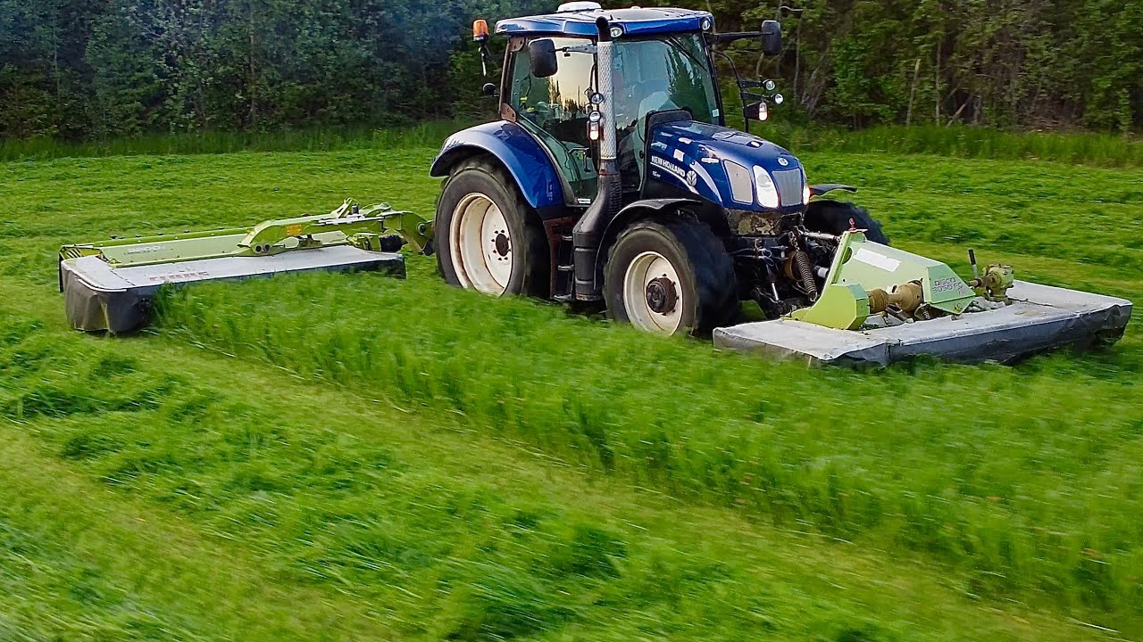New Holland T6 160 with Claas mowers
