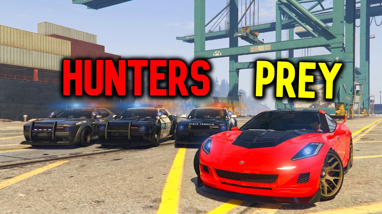 CORVETTE POLICE CHASE | GTA 5 ManHunt