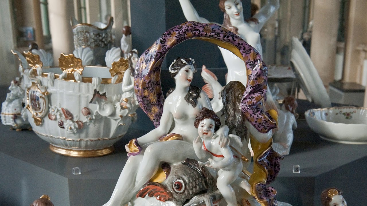 Porcelain exhibition Zwinger Palace Dresden Germany