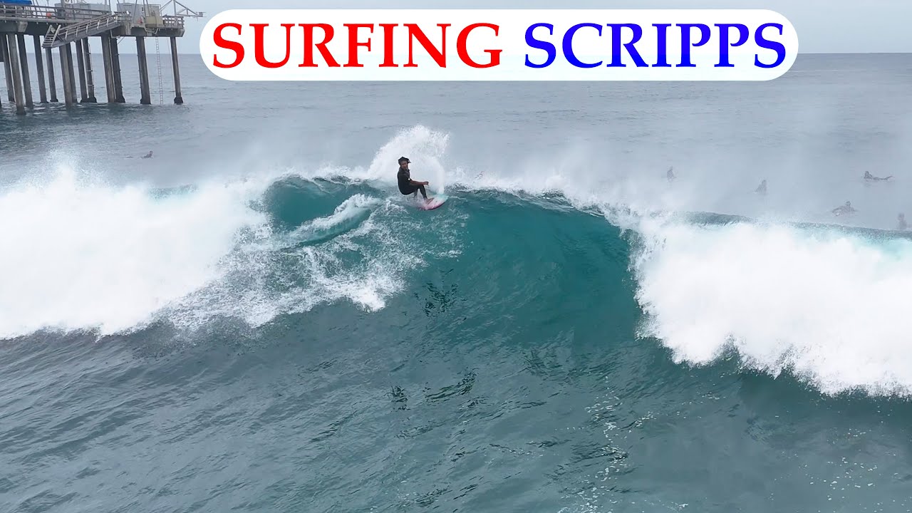 SURFING SCRIPPS in SAN DIEGO by DRONE