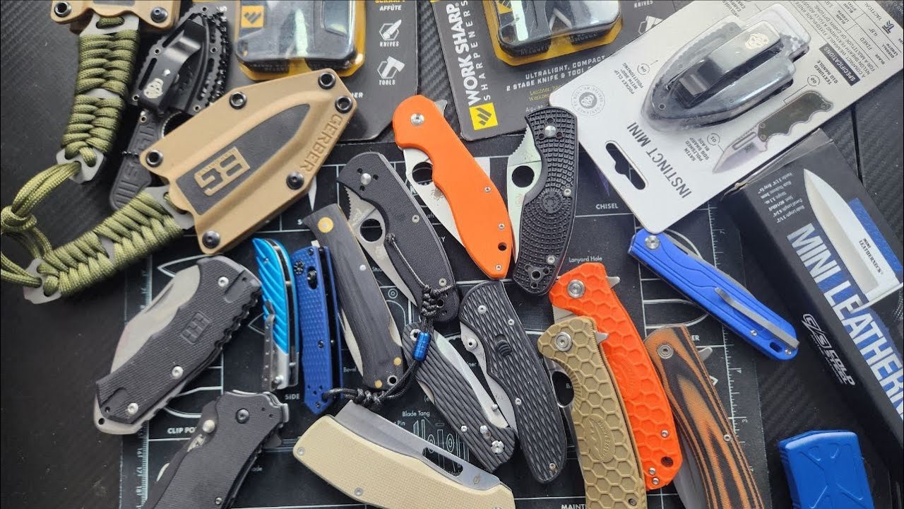 مجموعة سكاكين جيب جديده من اكثر من شركه عالميه | New hunting knives set