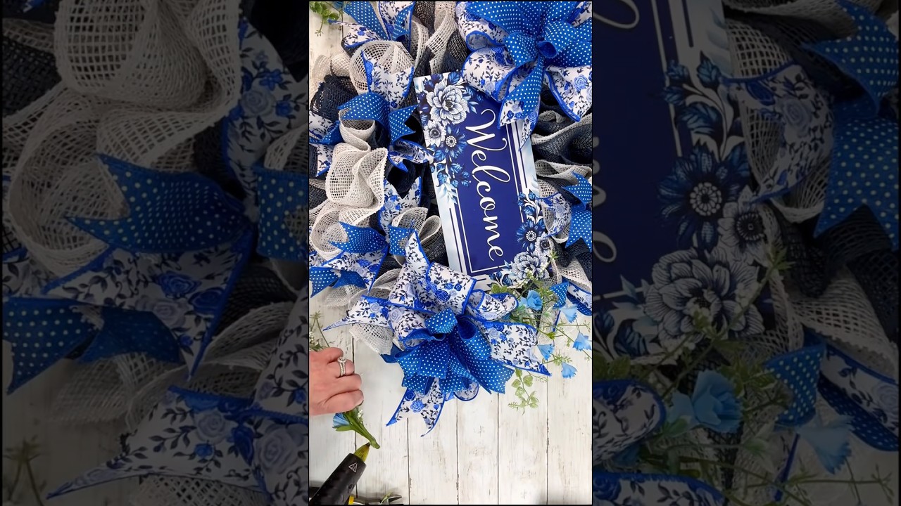 Easy Mesh Ruffled Wreath Anyone Can Make! #MeshWreath #WreathTutorial #DIYWreath #WreathMaking #diy