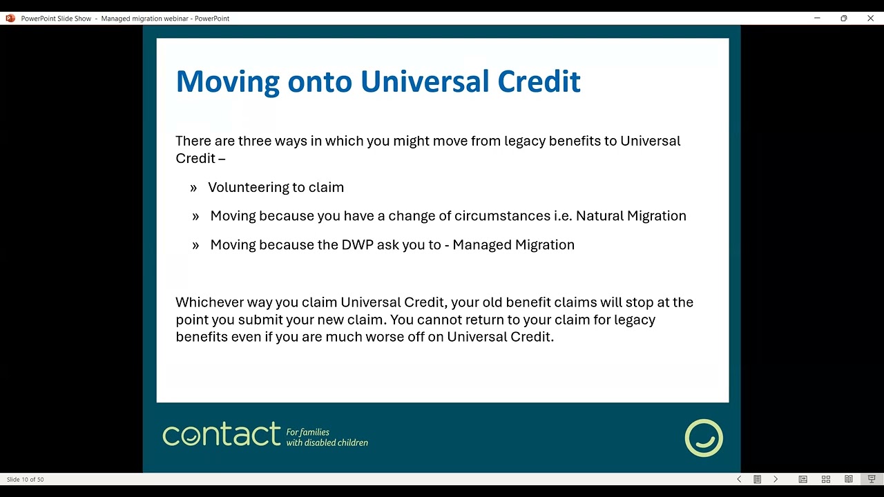 Webinar: Managed migration onto Universal Credit