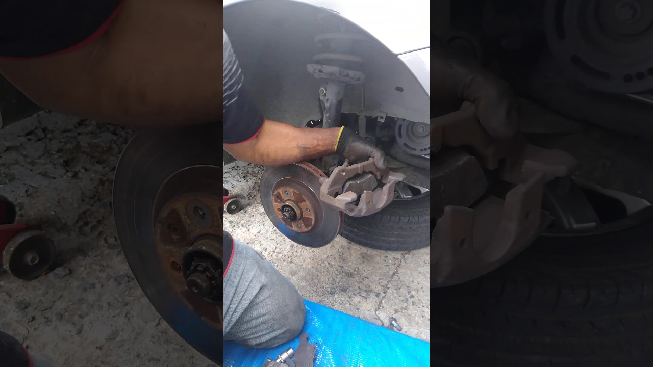 Trocando a pastilha de freio da Meriva