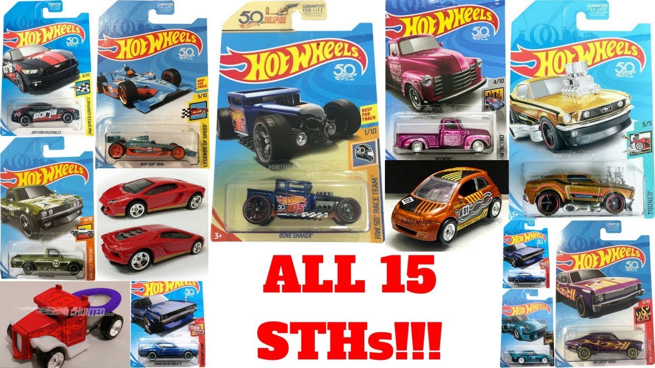 Hot Wheels 2018 Super Treasure Hunt List!!! All 15 + Ultimate STH!!! 13+