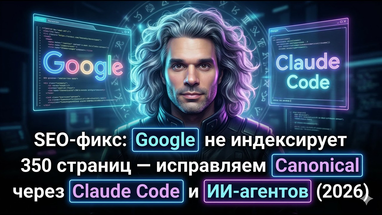 SEO: Google не индексирует 350 страниц — исправляем Canonical через Claude Code и ИИ-агентов (2026)