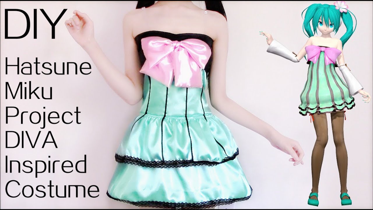 DIY Hatsune Miku Colorful Drop Cosplay Costume