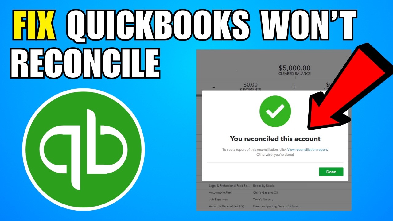 How To Fix QuickBooks Won’t Reconcile (2026) (New Update)