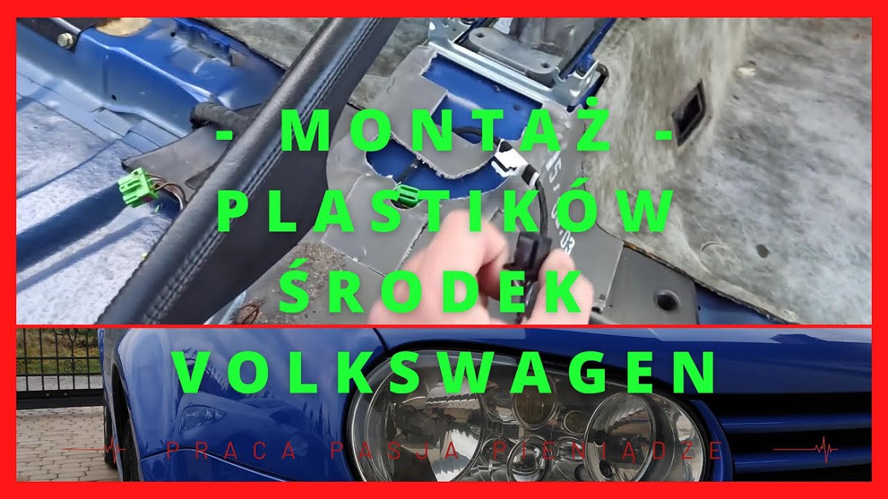 Volkswagen Golf - Montaż i Demontaż plastików - osłona tunelu - progów