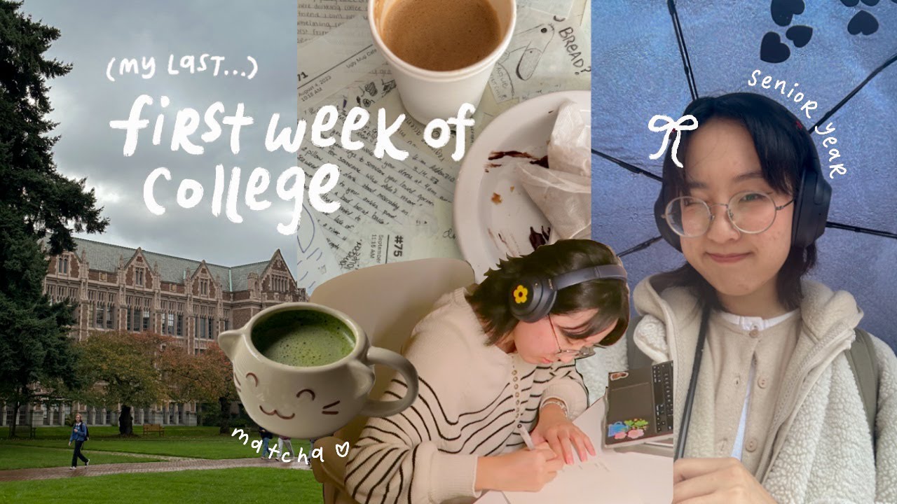 первая неделя колледжа 🍵☔️ в качестве студента выпускного курса в университете Вашингтона!