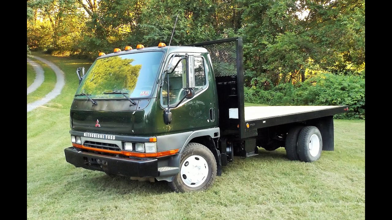2001 Mitsubishi Fuso FE145 Flatbed 4.9L Turbo Diesel Start Up, Tour and Review