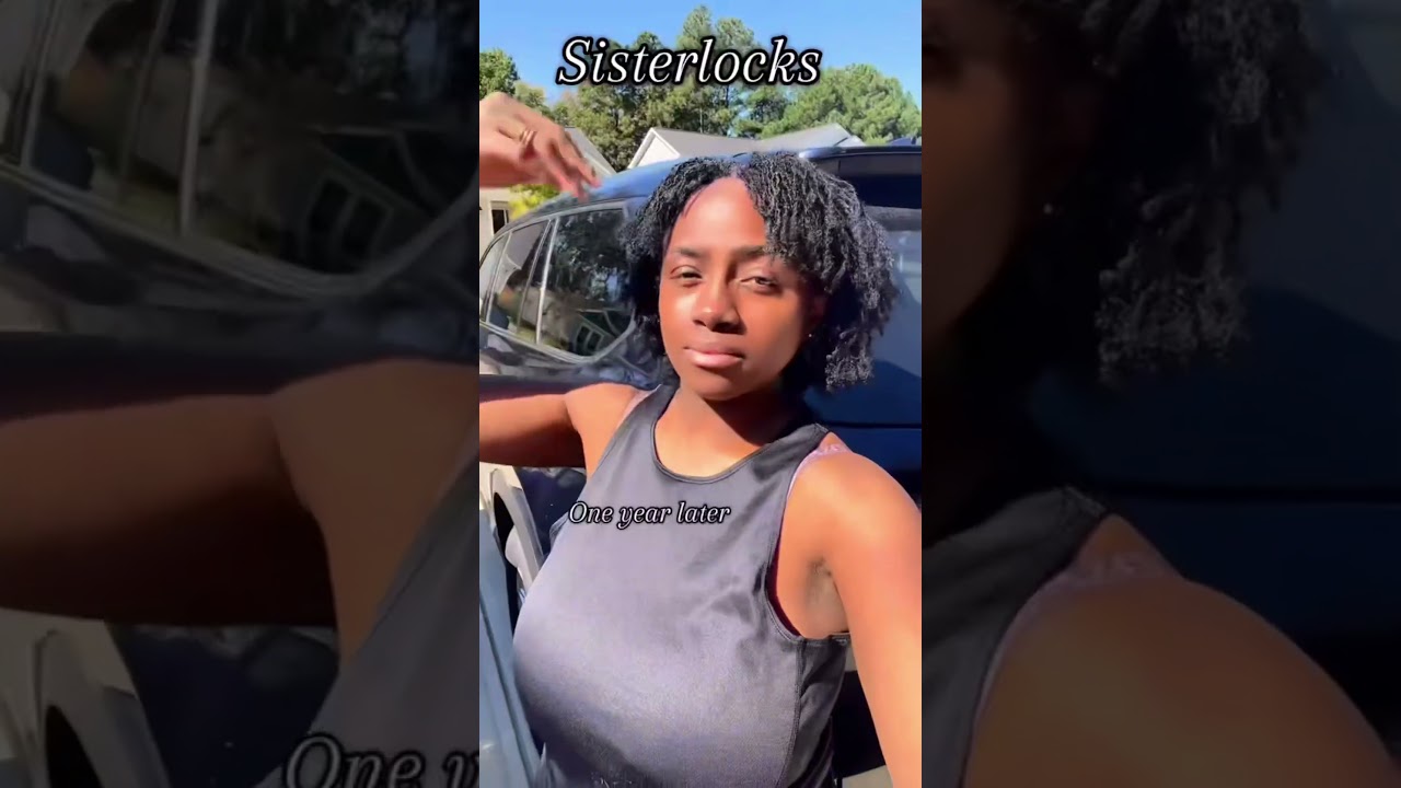My Sisterlocks were definitely looking very different last year!  #sisterlocks #microlocs #locs