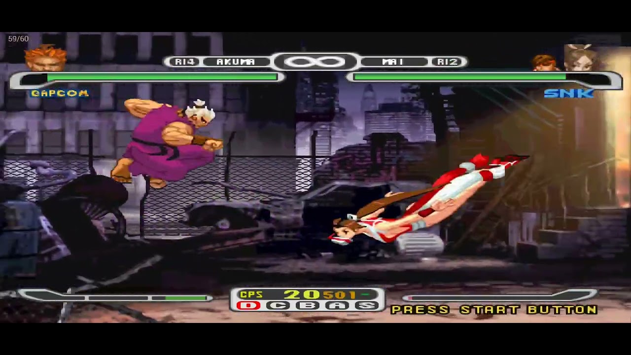 Android Epsxe Capcom VS SNK Akuma Game Play