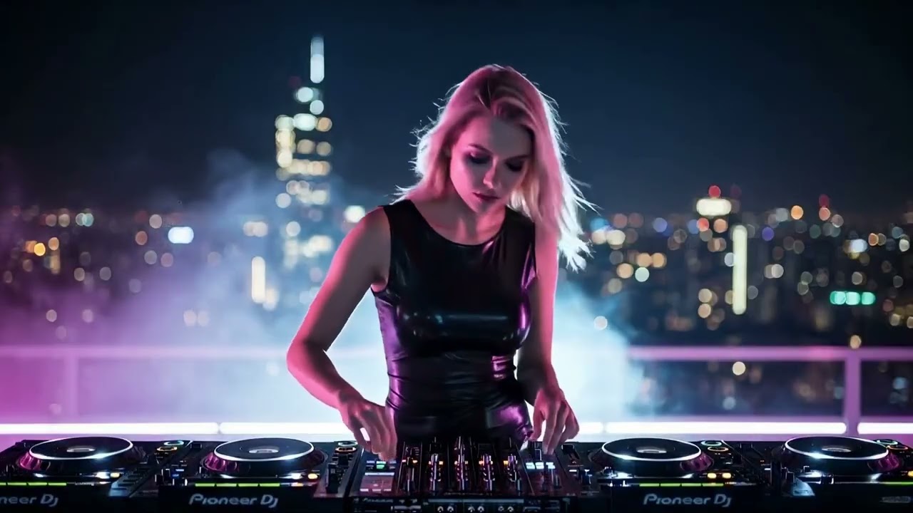 Deep Melodic Techno & Trance Journey &ndash; Hypnotic Mix &ndash; Midnight Neon Vector