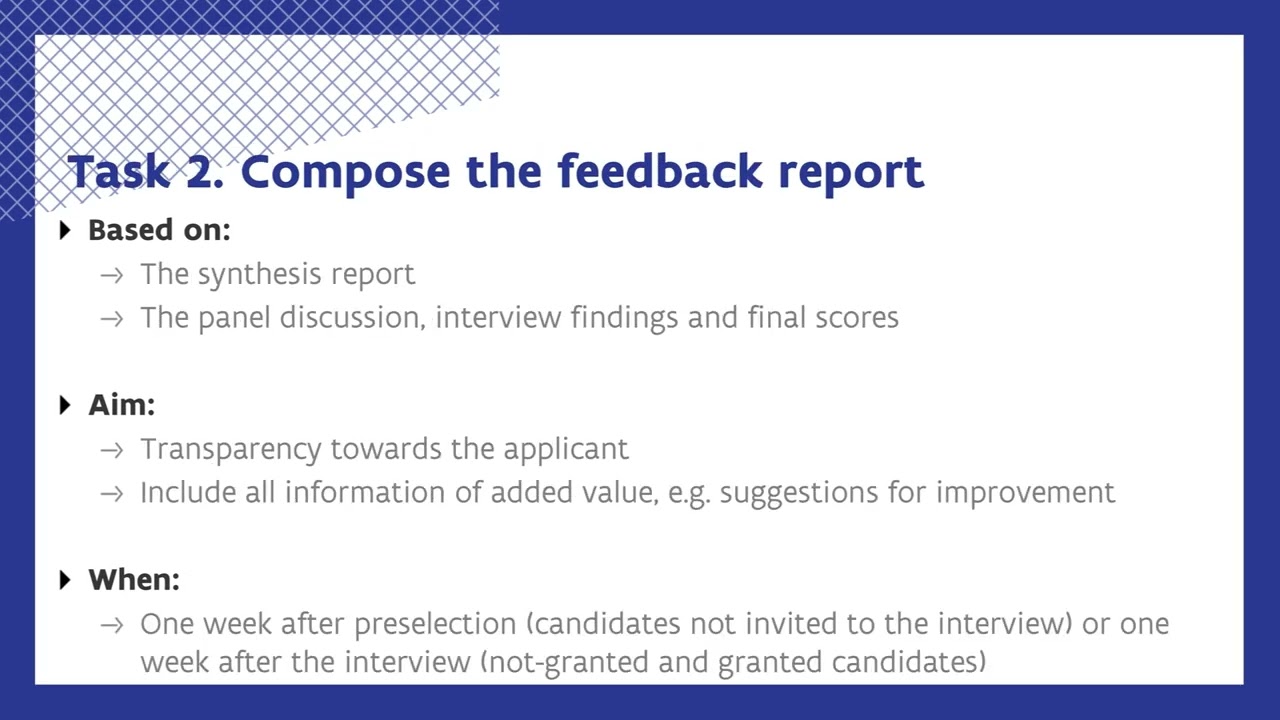 FWO instruction clip - Your role as rapporteur